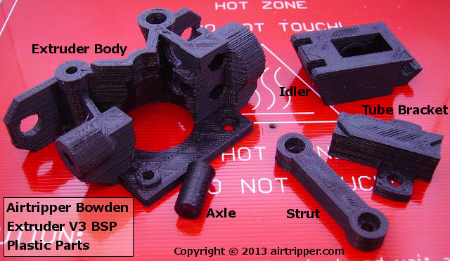 Airtripper's Bowden Extruder 3D Printed Parts