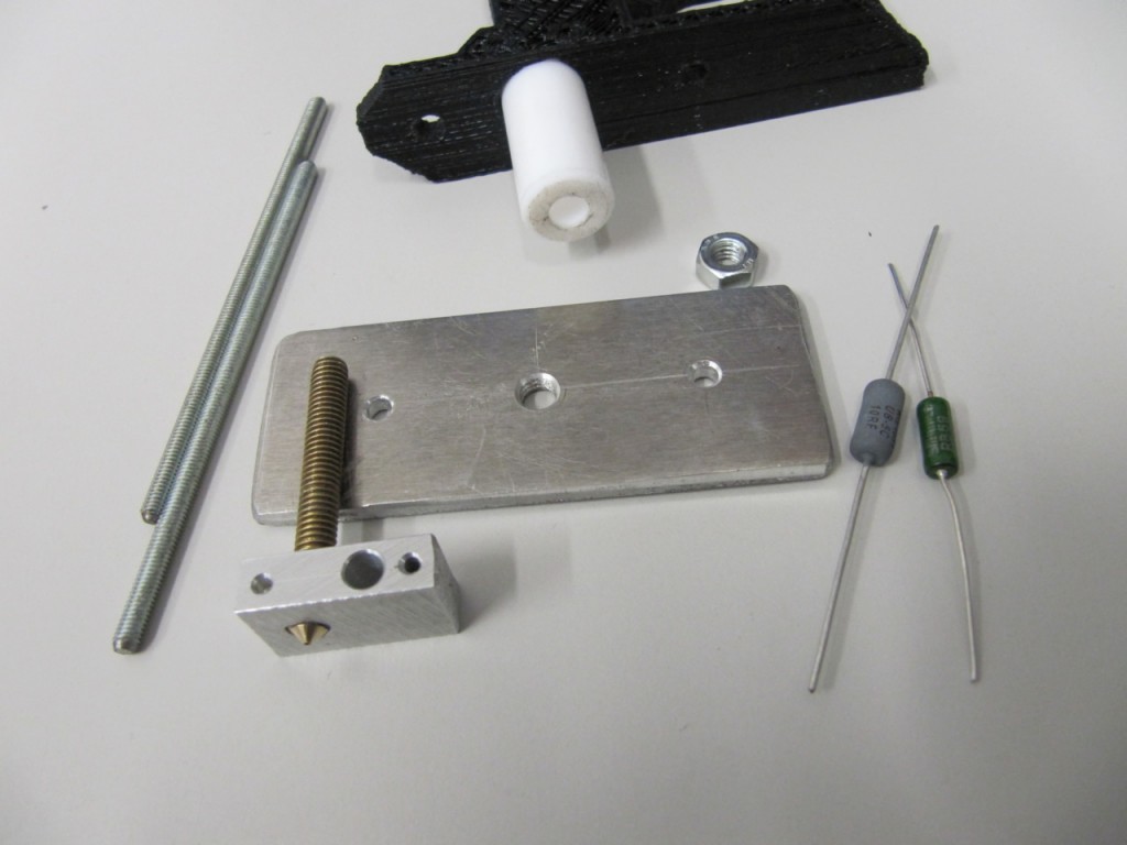 kit 1024x768 RepRap hot end, heater block and a kit (for Wade extruder)