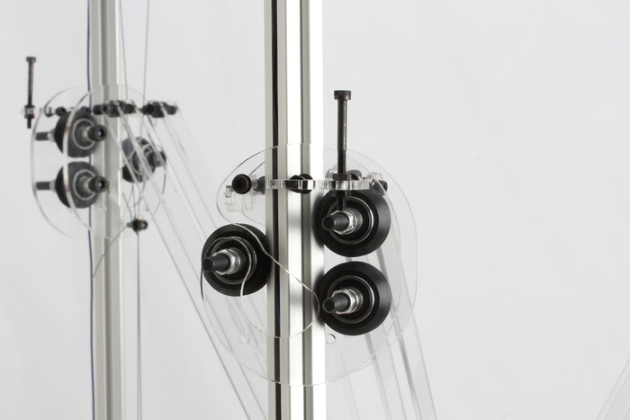 Early prototype: Acrylic Sliders with Spectra fishing lines