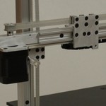 Guia eje Y con soporte para extrusora