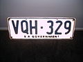 "SA Government" vheicle license plate.jpg