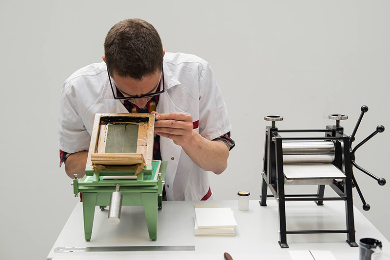The Smallest Printing Company: Miniature Printing Presses For a Mobile Printing Studio screen printing printmaking letterpress 