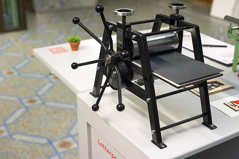 The Smallest Printing Company: Miniature Printing Presses For a Mobile Printing Studio screen printing printmaking letterpress 