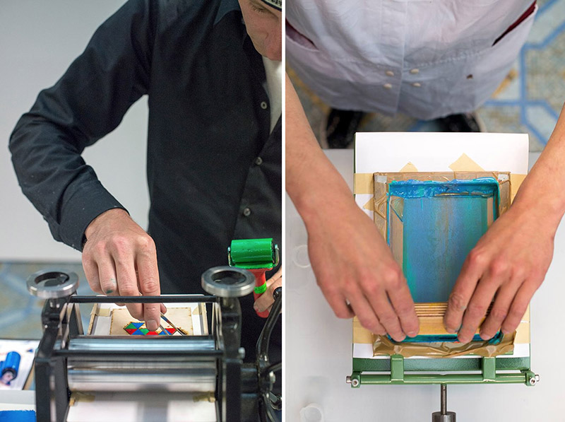 The Smallest Printing Company: Miniature Printing Presses For a Mobile Printing Studio screen printing printmaking letterpress 