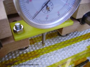 3d printer dial test indicator, on build bed/platform