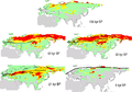 Woolly Mammoth Climatic Suitability - Nogués-Bravo 2008.png