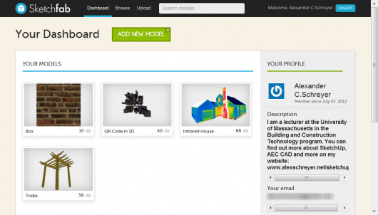 Sketchfab website