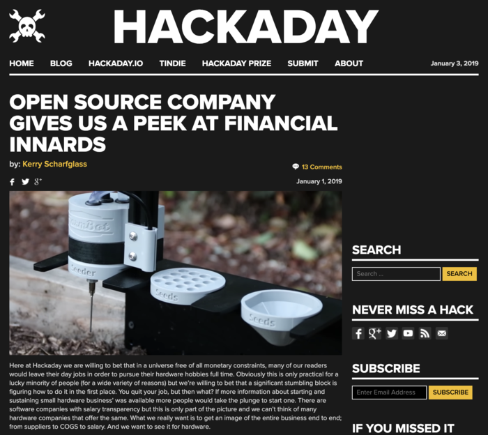 Openly sharing our business: an update