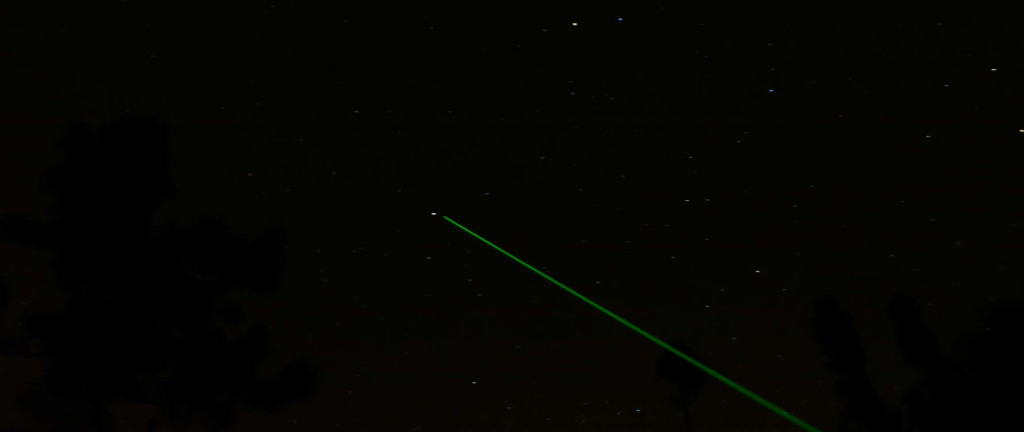 pointing the laser to the Sky