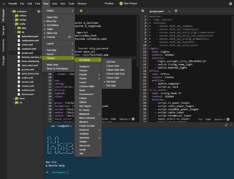 IDE dark theme