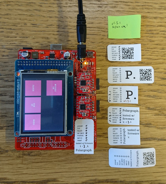 Quality control labelling on Polargraph gear