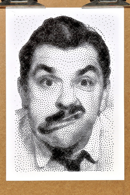 Ernie Kovacs StippleGen Polargraph Drawing
