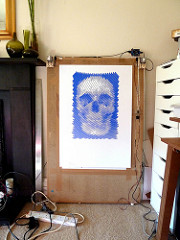 Sharpie Skull 145 polargraph drawing