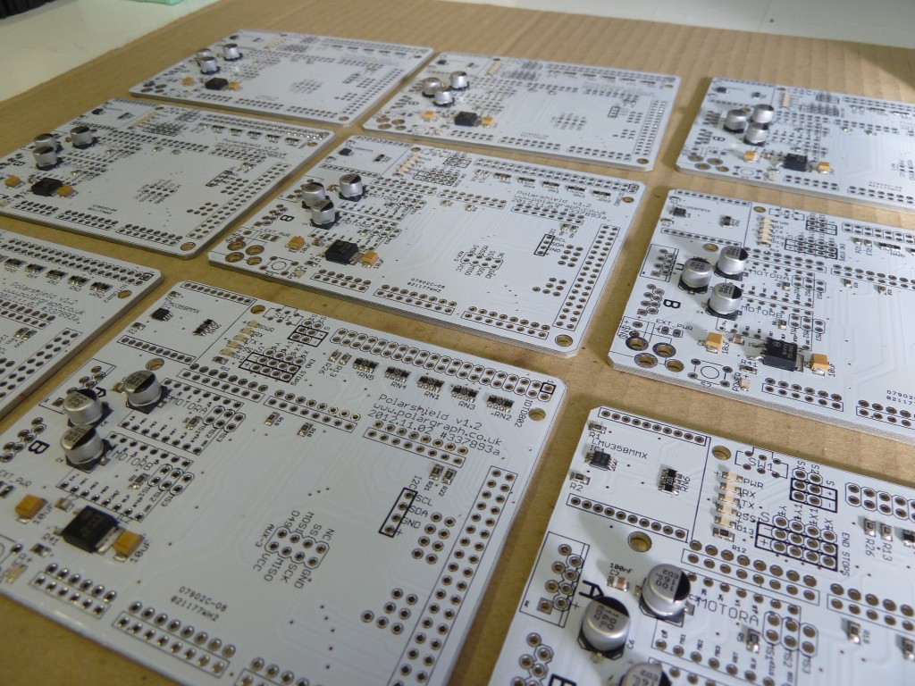 nine polarshields, SMT'd