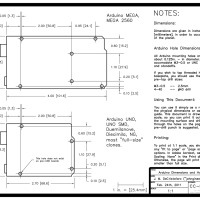 Arduino Uno and Mega Dimensions
