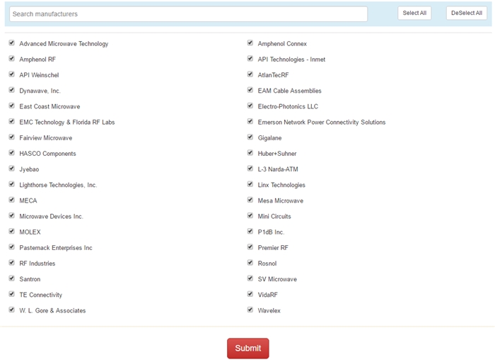 Select Manufacturers